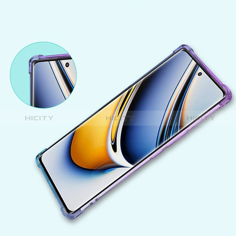 Silikon Hülle Handyhülle Ultra Dünn Schutzhülle Tasche Durchsichtig Transparent Farbverlauf für Realme 11 Pro+ Plus 5G