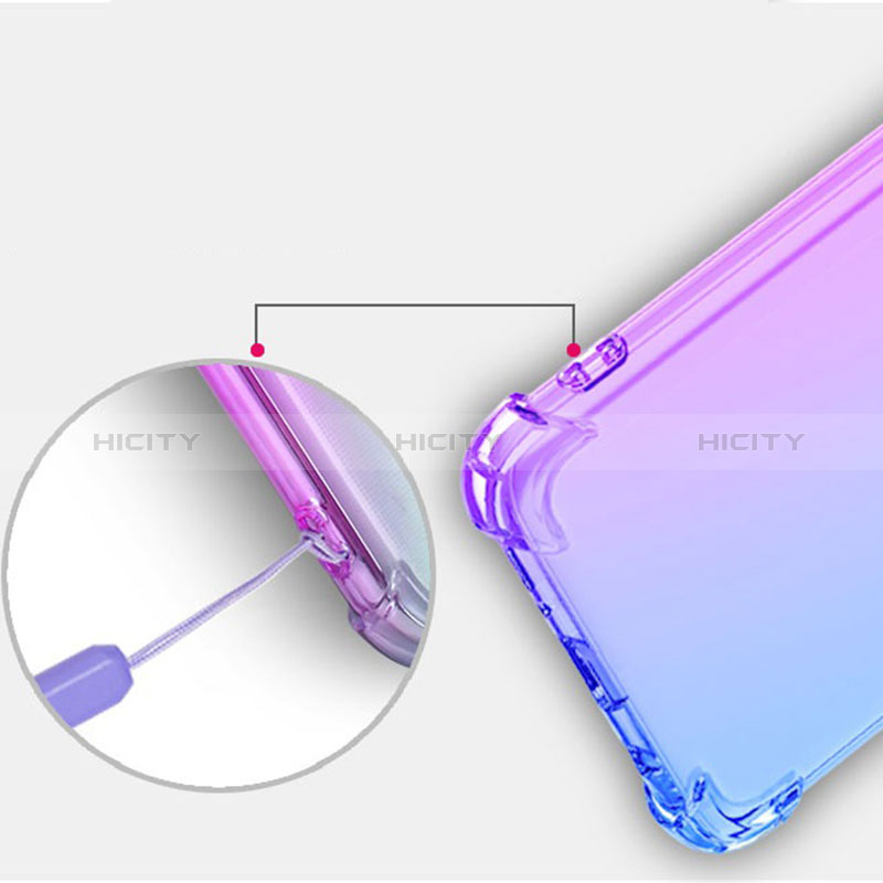 Silikon Hülle Handyhülle Ultra Dünn Schutzhülle Tasche Durchsichtig Transparent Farbverlauf für Realme C11 (2021)