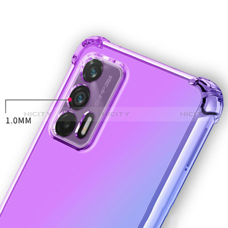 Silikon Hülle Handyhülle Ultra Dünn Schutzhülle Tasche Durchsichtig Transparent Farbverlauf für Realme GT 5G