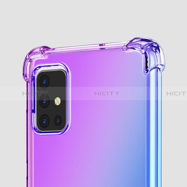 Silikon Hülle Handyhülle Ultra Dünn Schutzhülle Tasche Durchsichtig Transparent Farbverlauf für Samsung Galaxy M40S groß