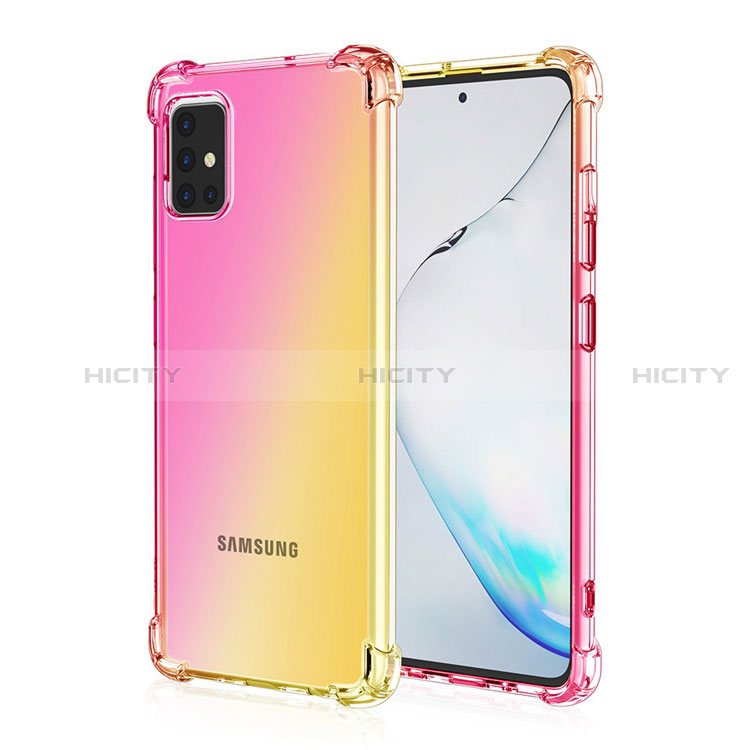 Silikon Hülle Handyhülle Ultra Dünn Schutzhülle Tasche Durchsichtig Transparent Farbverlauf für Samsung Galaxy M40S groß