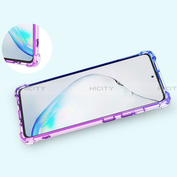 Silikon Hülle Handyhülle Ultra Dünn Schutzhülle Tasche Durchsichtig Transparent Farbverlauf für Samsung Galaxy M40S groß