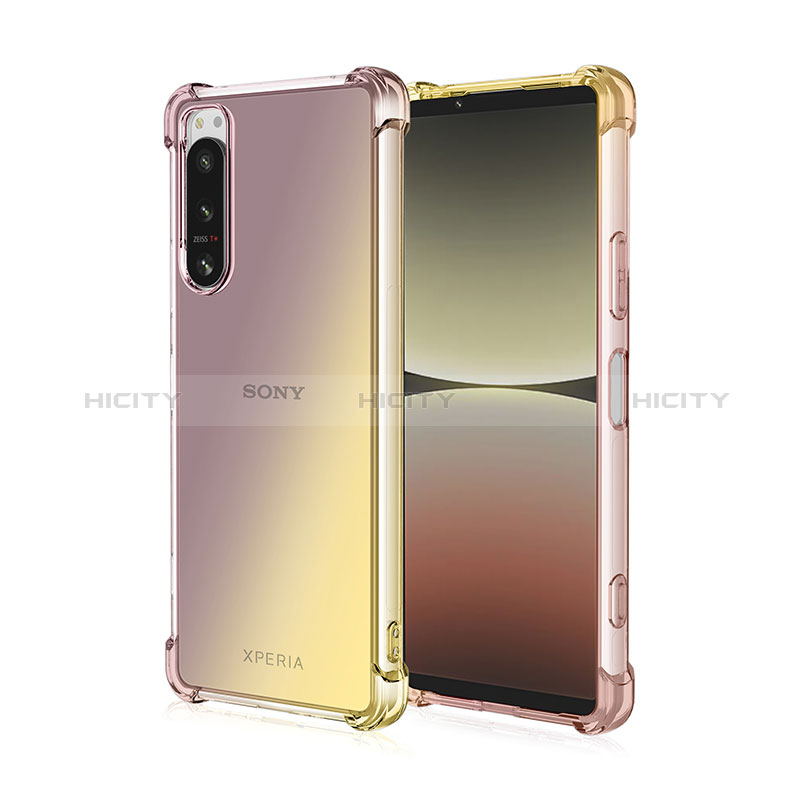 Silikon Hülle Handyhülle Ultra Dünn Schutzhülle Tasche Durchsichtig Transparent Farbverlauf für Sony Xperia 1 III