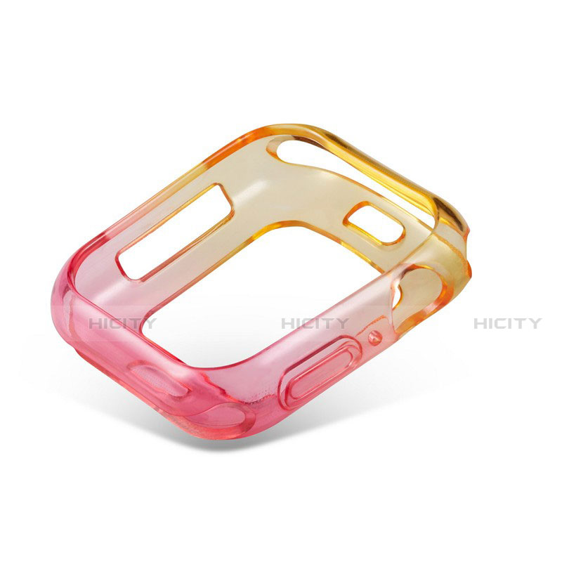 Silikon Hülle Handyhülle Ultra Dünn Schutzhülle Tasche Durchsichtig Transparent Farbverlauf G01 für Apple iWatch 5 40mm groß