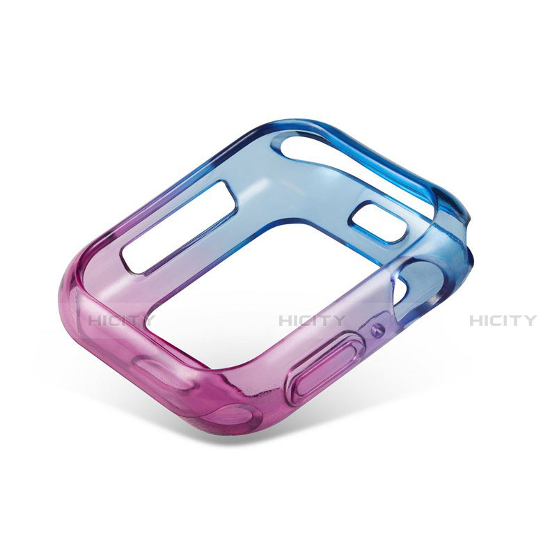 Silikon Hülle Handyhülle Ultra Dünn Schutzhülle Tasche Durchsichtig Transparent Farbverlauf G01 für Apple iWatch 5 40mm groß