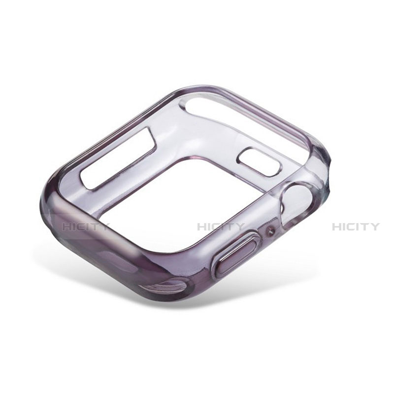 Silikon Hülle Handyhülle Ultra Dünn Schutzhülle Tasche Durchsichtig Transparent Farbverlauf G01 für Apple iWatch 5 40mm Schwarz Plus