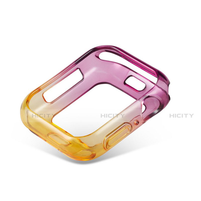 Silikon Hülle Handyhülle Ultra Dünn Schutzhülle Tasche Durchsichtig Transparent Farbverlauf G01 für Apple iWatch 5 44mm