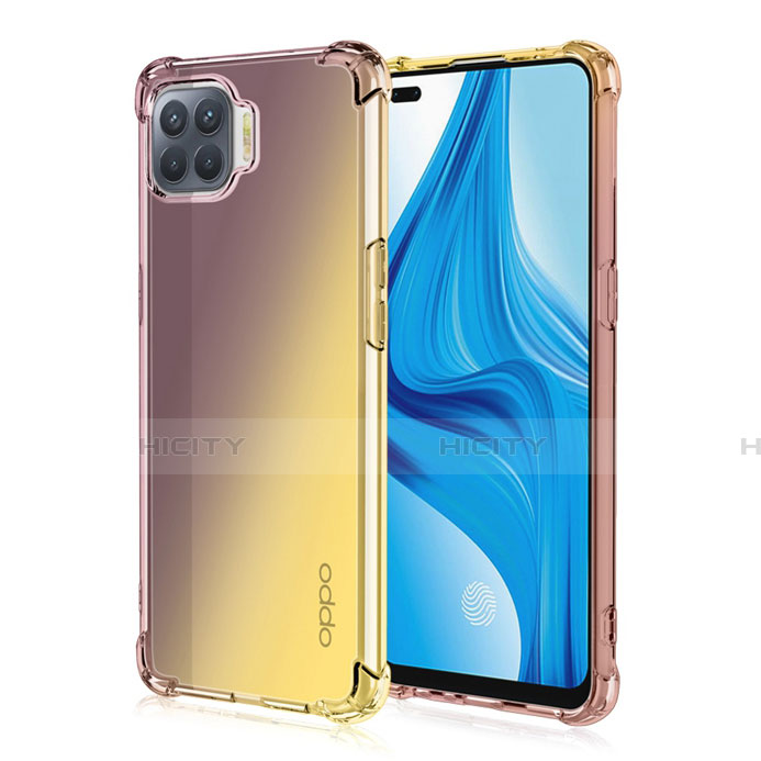 Silikon Hülle Handyhülle Ultra Dünn Schutzhülle Tasche Durchsichtig Transparent Farbverlauf G01 für Oppo F17 Pro groß