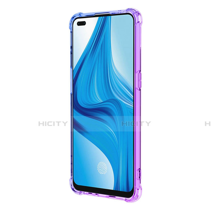 Silikon Hülle Handyhülle Ultra Dünn Schutzhülle Tasche Durchsichtig Transparent Farbverlauf G01 für Oppo F17 Pro