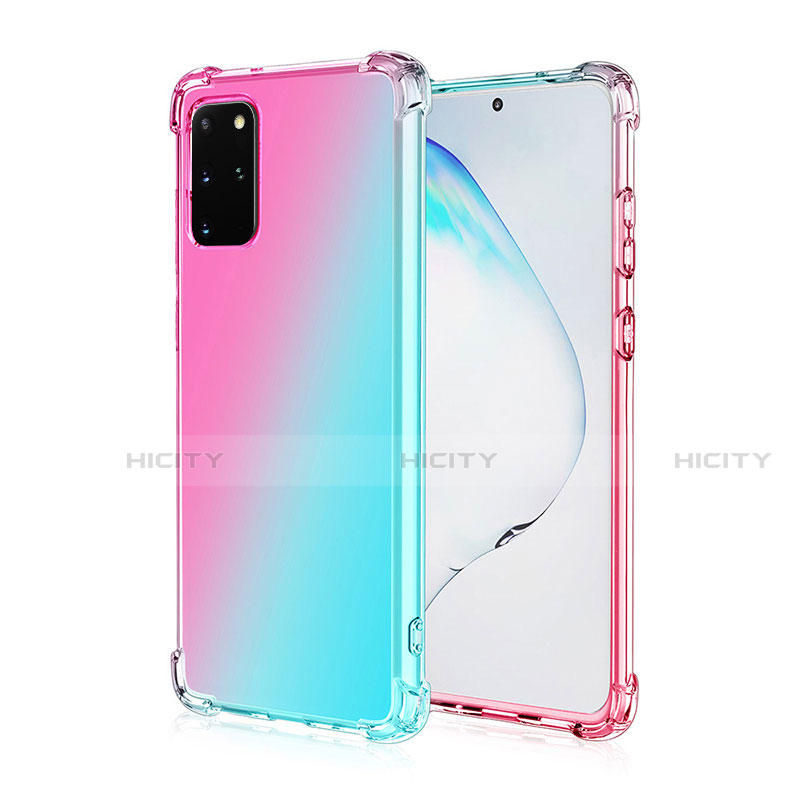 Silikon Hülle Handyhülle Ultra Dünn Schutzhülle Tasche Durchsichtig Transparent Farbverlauf G01 für Samsung Galaxy S20 Plus 5G groß