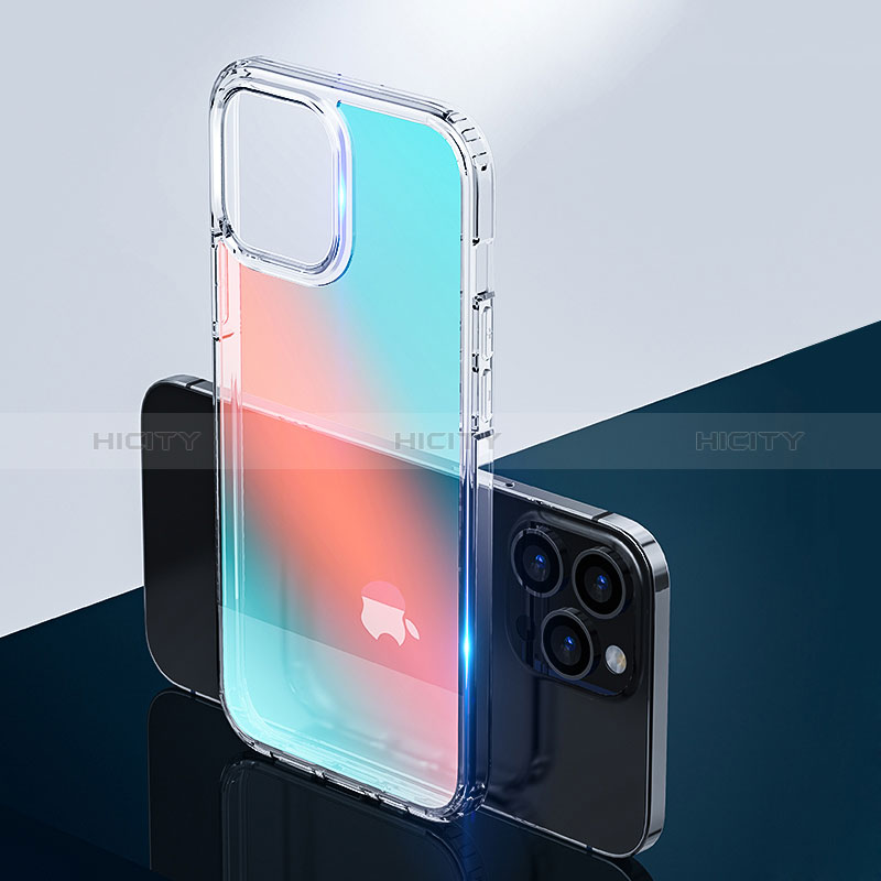 Silikon Hülle Handyhülle Ultra Dünn Schutzhülle Tasche Durchsichtig Transparent Farbverlauf QC1 für Apple iPhone 13