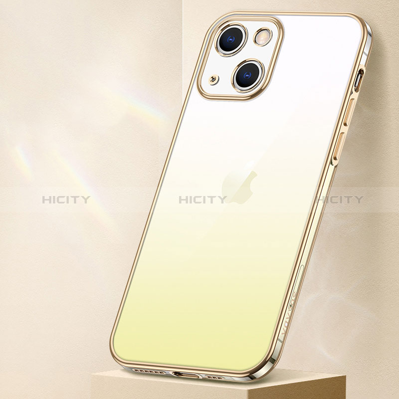 Silikon Hülle Handyhülle Ultra Dünn Schutzhülle Tasche Durchsichtig Transparent Farbverlauf S01 für Apple iPhone 14 Plus groß