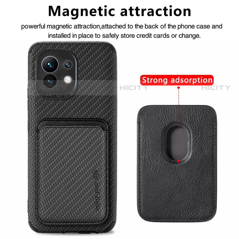 Silikon Hülle Handyhülle Ultra Dünn Schutzhülle Tasche Flexible mit Magnetisch A05 für Xiaomi Mi 11 Lite 5G groß