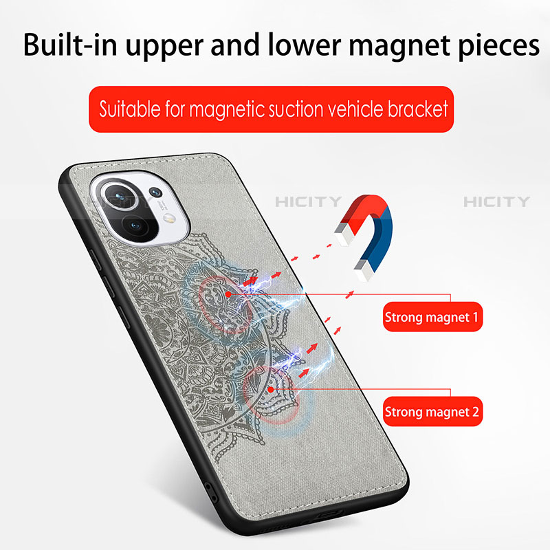 Silikon Hülle Handyhülle Ultra Dünn Schutzhülle Tasche Flexible mit Magnetisch A07 für Xiaomi Mi 11 Lite 5G