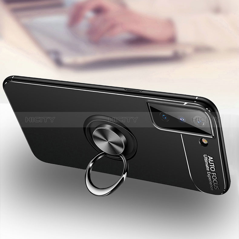 Silikon Hülle Handyhülle Ultra Dünn Schutzhülle Tasche Flexible mit Magnetisch Fingerring Ständer A01 für Samsung Galaxy S24 5G groß