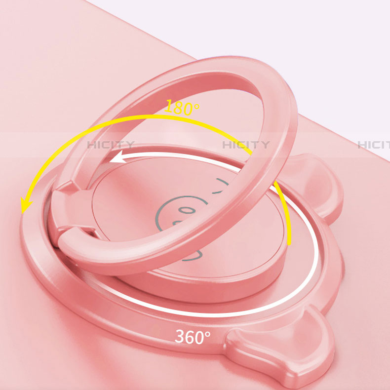 Silikon Hülle Handyhülle Ultra Dünn Schutzhülle Tasche Flexible mit Magnetisch Fingerring Ständer A02 für Realme X50 5G groß