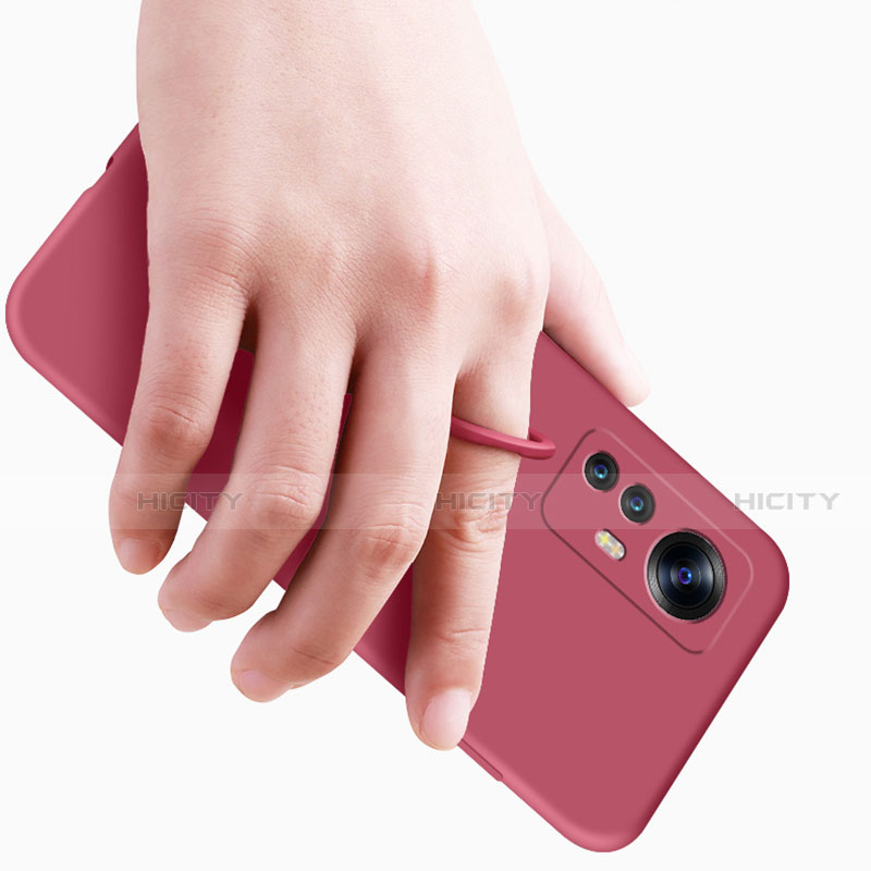 Silikon Hülle Handyhülle Ultra Dünn Schutzhülle Tasche Flexible mit Magnetisch Fingerring Ständer A03 für Xiaomi Mi 12 5G groß