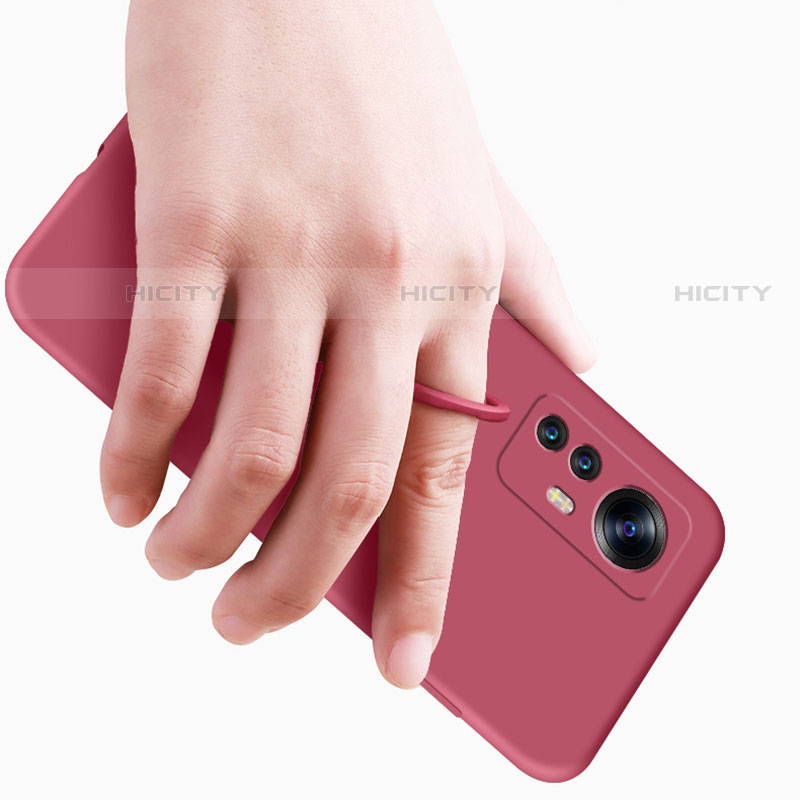 Silikon Hülle Handyhülle Ultra Dünn Schutzhülle Tasche Flexible mit Magnetisch Fingerring Ständer A03 für Xiaomi Mi 12 Pro 5G groß