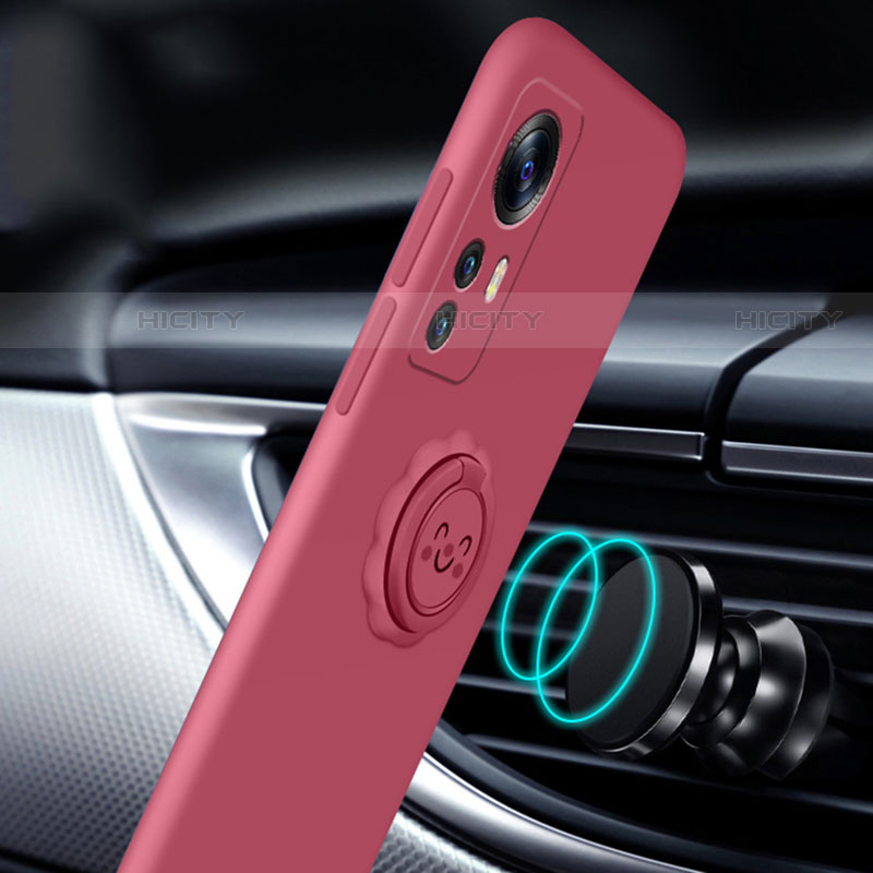 Silikon Hülle Handyhülle Ultra Dünn Schutzhülle Tasche Flexible mit Magnetisch Fingerring Ständer A03 für Xiaomi Mi 12 Pro 5G groß