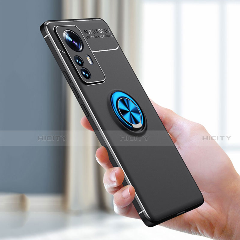 Silikon Hülle Handyhülle Ultra Dünn Schutzhülle Tasche Flexible mit Magnetisch Fingerring Ständer A05 für Xiaomi Mi 12 5G groß