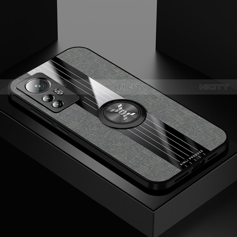 Silikon Hülle Handyhülle Ultra Dünn Schutzhülle Tasche Flexible mit Magnetisch Fingerring Ständer A07 für Xiaomi Mi 12 Pro 5G groß