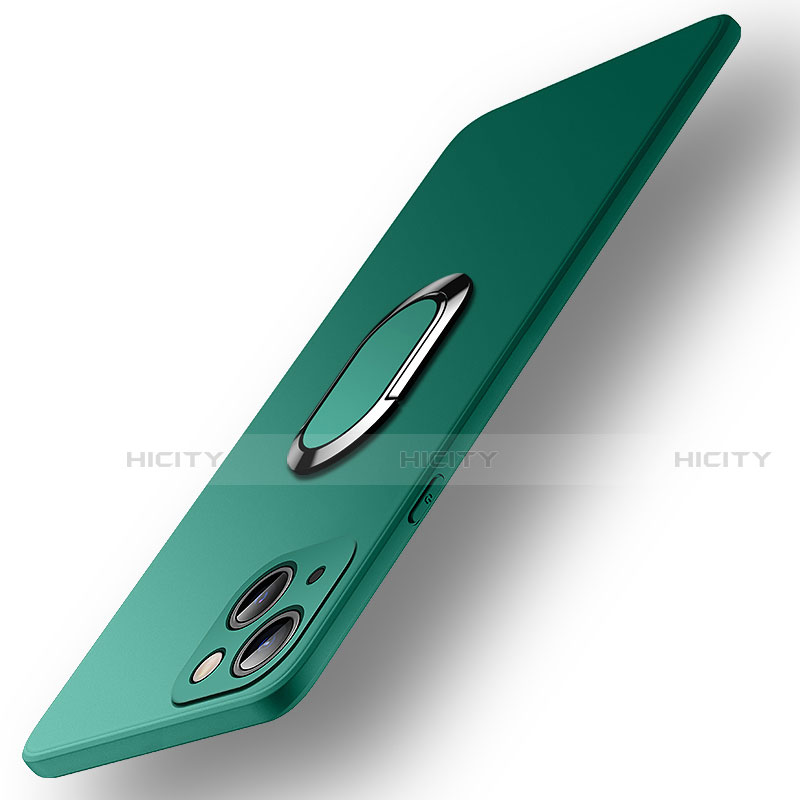 Silikon Hülle Handyhülle Ultra Dünn Schutzhülle Tasche Flexible mit Magnetisch Fingerring Ständer A09 für Apple iPhone 14 Plus