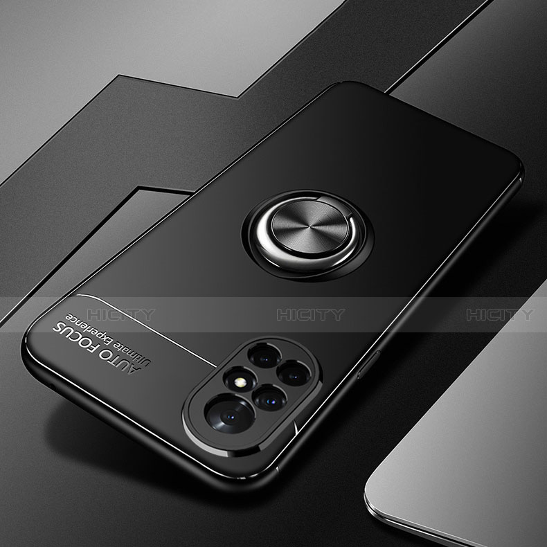 Silikon Hülle Handyhülle Ultra Dünn Schutzhülle Tasche Flexible mit Magnetisch Fingerring Ständer für Huawei Nova 8 Pro 5G
