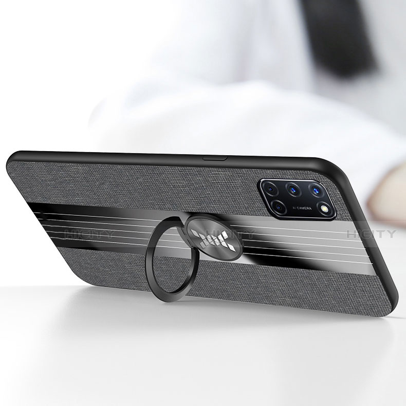 Silikon Hülle Handyhülle Ultra Dünn Schutzhülle Tasche Flexible mit Magnetisch Fingerring Ständer für Oppo A72