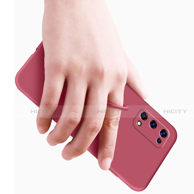 Silikon Hülle Handyhülle Ultra Dünn Schutzhülle Tasche Flexible mit Magnetisch Fingerring Ständer für Realme X7 5G