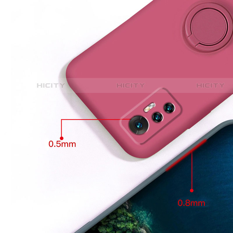 Silikon Hülle Handyhülle Ultra Dünn Schutzhülle Tasche Flexible mit Magnetisch Fingerring Ständer für Xiaomi Mi 12X 5G