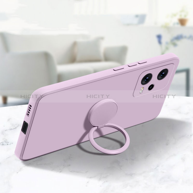 Silikon Hülle Handyhülle Ultra Dünn Schutzhülle Tasche Flexible mit Magnetisch Fingerring Ständer für Xiaomi Poco X5 5G