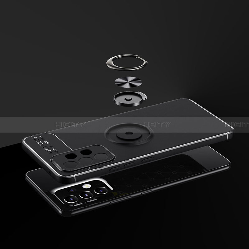 Silikon Hülle Handyhülle Ultra Dünn Schutzhülle Tasche Flexible mit Magnetisch Fingerring Ständer JM1 für Samsung Galaxy A33 5G