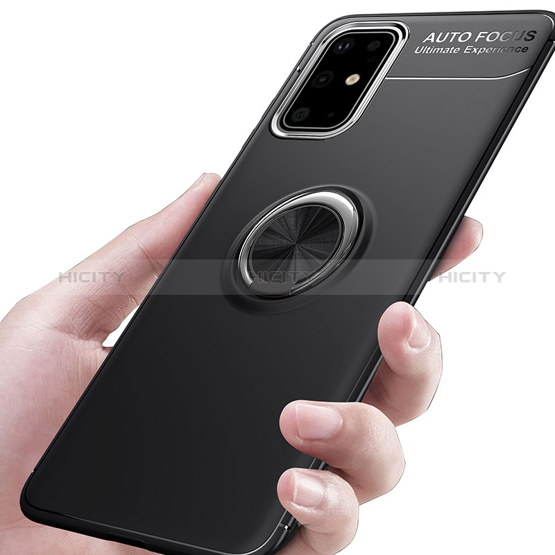 Silikon Hülle Handyhülle Ultra Dünn Schutzhülle Tasche Flexible mit Magnetisch Fingerring Ständer JM1 für Samsung Galaxy A41