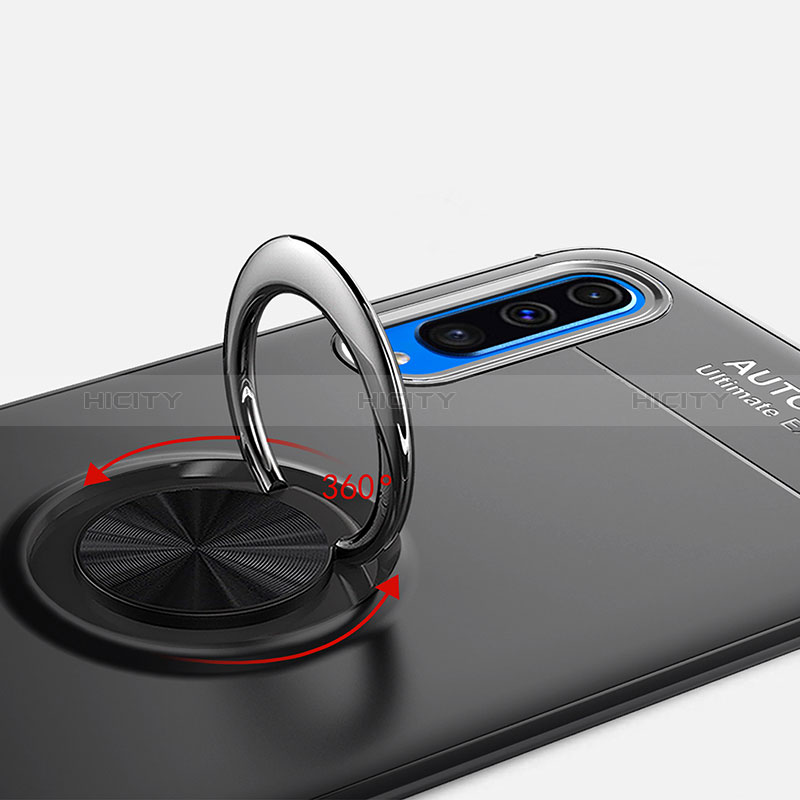 Silikon Hülle Handyhülle Ultra Dünn Schutzhülle Tasche Flexible mit Magnetisch Fingerring Ständer JM1 für Samsung Galaxy A70 groß