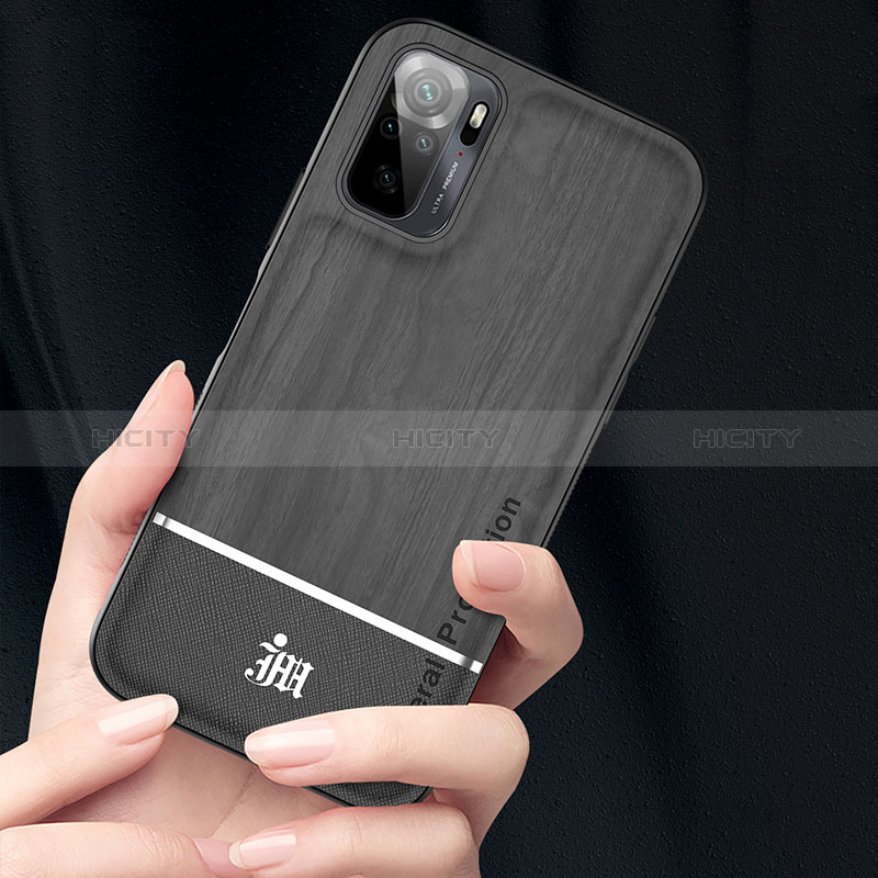 Silikon Hülle Handyhülle Ultra Dünn Schutzhülle Tasche Flexible mit Magnetisch Fingerring Ständer JM1 für Xiaomi Redmi Note 10 4G