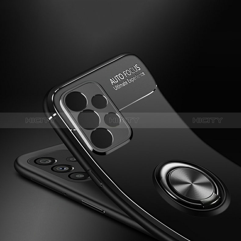 Silikon Hülle Handyhülle Ultra Dünn Schutzhülle Tasche Flexible mit Magnetisch Fingerring Ständer JM3 für Samsung Galaxy A23 5G