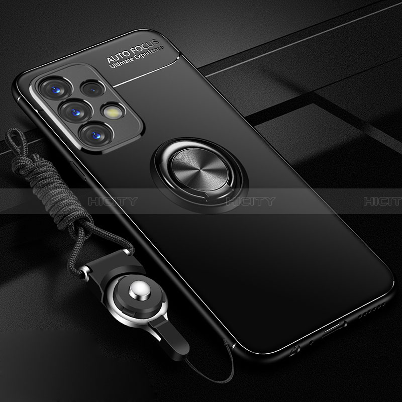 Silikon Hülle Handyhülle Ultra Dünn Schutzhülle Tasche Flexible mit Magnetisch Fingerring Ständer JM3 für Samsung Galaxy A32 5G