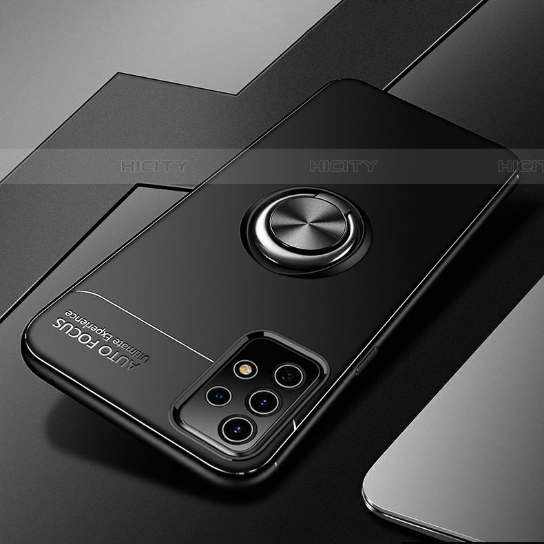 Silikon Hülle Handyhülle Ultra Dünn Schutzhülle Tasche Flexible mit Magnetisch Fingerring Ständer JM3 für Samsung Galaxy A33 5G groß