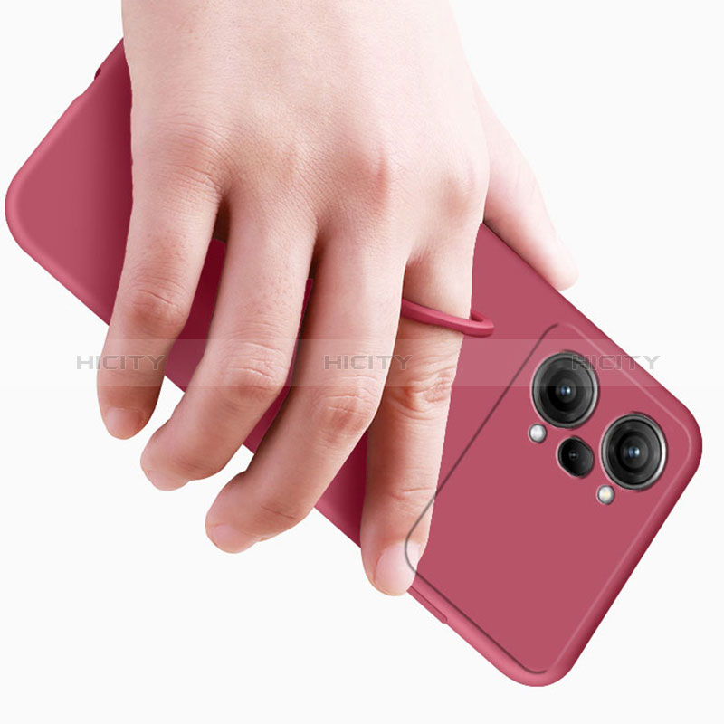 Silikon Hülle Handyhülle Ultra Dünn Schutzhülle Tasche Flexible mit Magnetisch Fingerring Ständer S01 für Oppo K10 Pro 5G groß