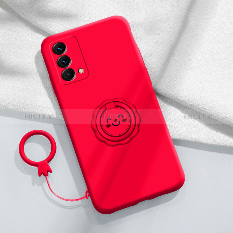 Silikon Hülle Handyhülle Ultra Dünn Schutzhülle Tasche Flexible mit Magnetisch Fingerring Ständer S01 für Realme GT Master 5G