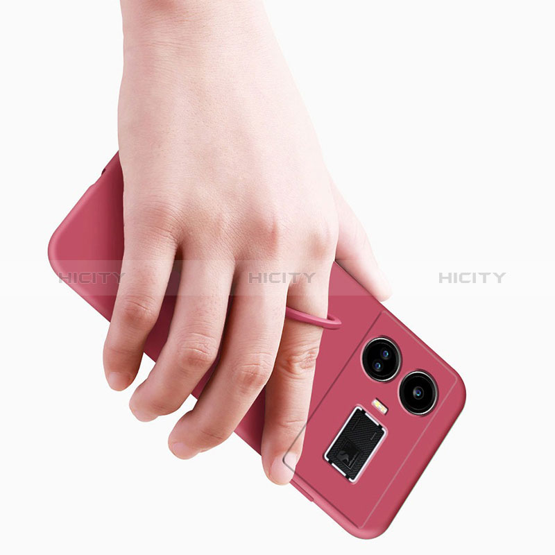 Silikon Hülle Handyhülle Ultra Dünn Schutzhülle Tasche Flexible mit Magnetisch Fingerring Ständer S01 für Realme GT Neo5 240W 5G