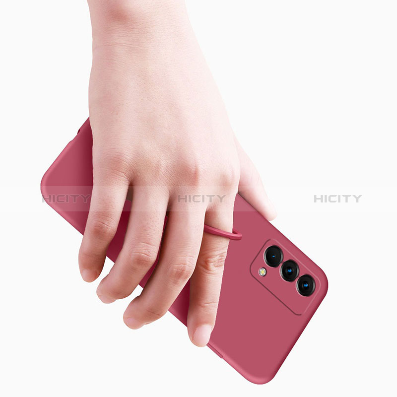 Silikon Hülle Handyhülle Ultra Dünn Schutzhülle Tasche Flexible mit Magnetisch Fingerring Ständer S02 für Realme GT Master 5G