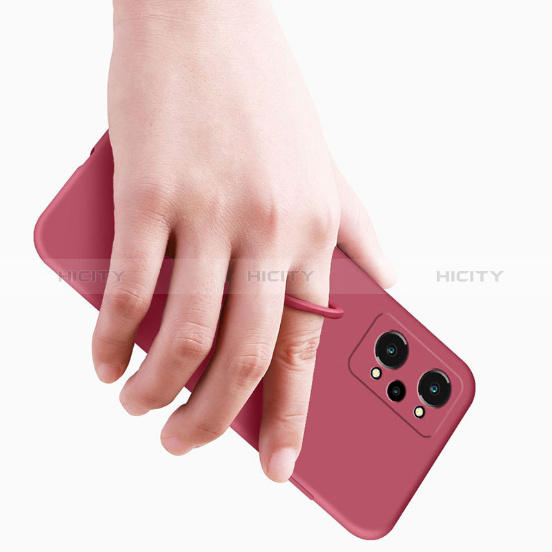 Silikon Hülle Handyhülle Ultra Dünn Schutzhülle Tasche Flexible mit Magnetisch Fingerring Ständer S02 für Realme GT2 5G groß