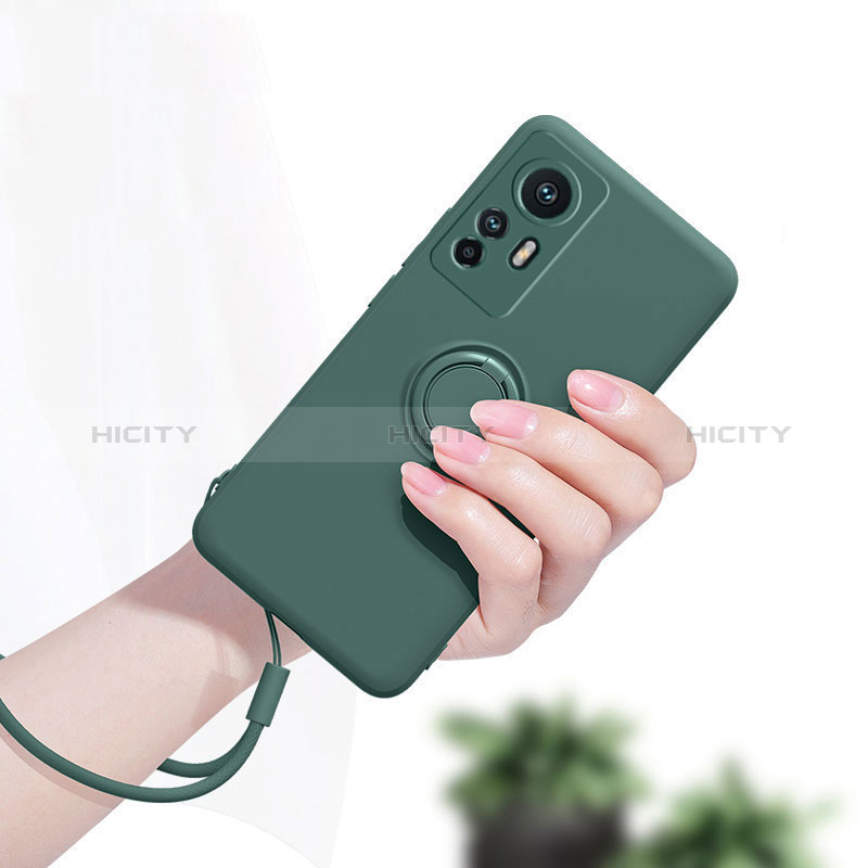 Silikon Hülle Handyhülle Ultra Dünn Schutzhülle Tasche Flexible mit Magnetisch Fingerring Ständer S02 für Xiaomi Redmi Note 12S