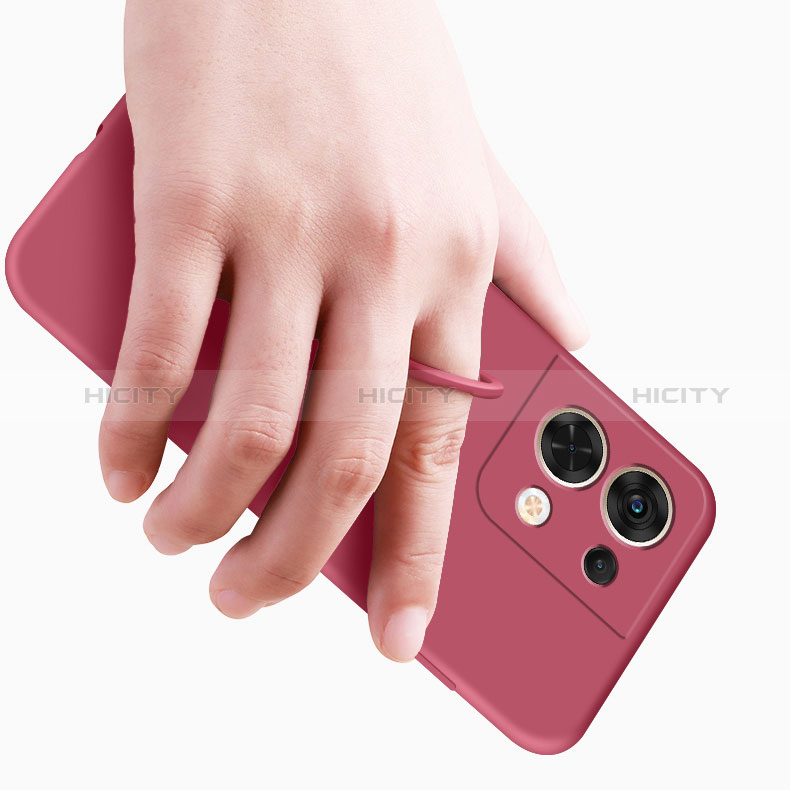 Silikon Hülle Handyhülle Ultra Dünn Schutzhülle Tasche Flexible mit Magnetisch Fingerring Ständer S02 für Xiaomi Redmi Note 13 5G groß