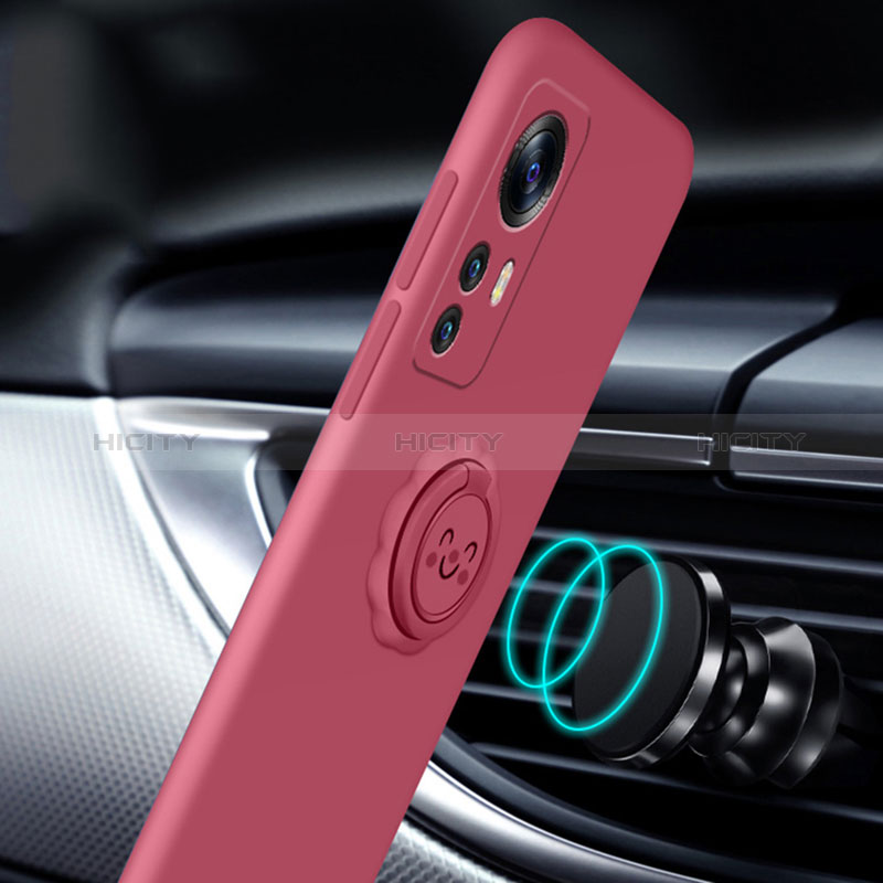 Silikon Hülle Handyhülle Ultra Dünn Schutzhülle Tasche Flexible mit Magnetisch Fingerring Ständer S04 für Xiaomi Redmi Note 12S