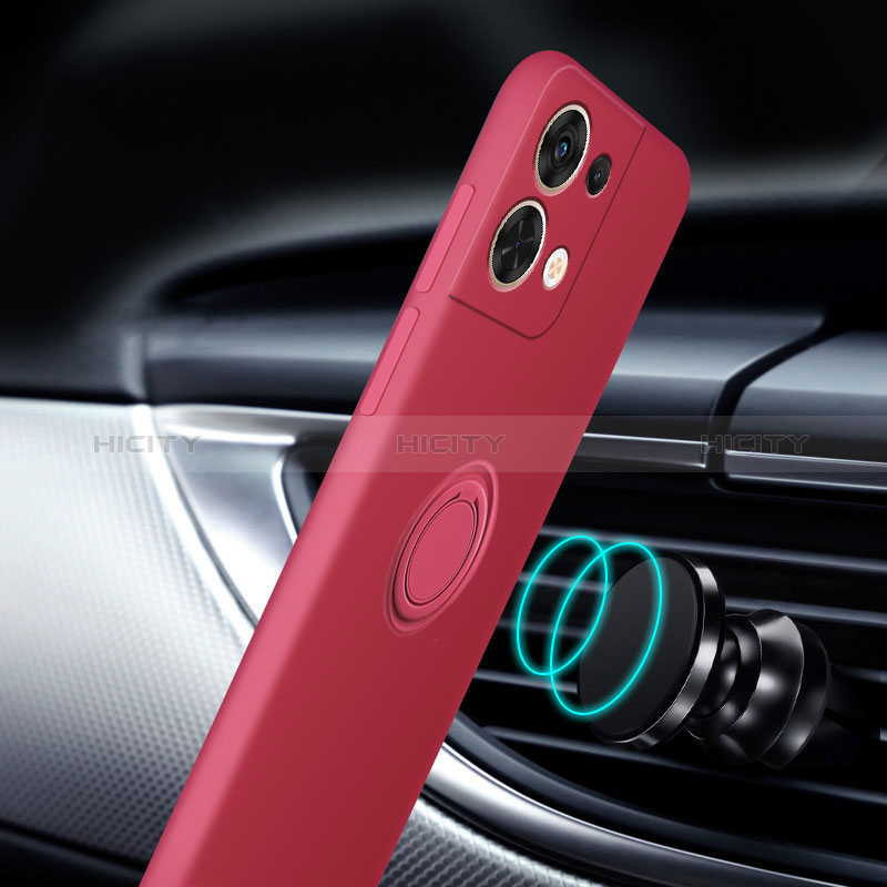 Silikon Hülle Handyhülle Ultra Dünn Schutzhülle Tasche Flexible mit Magnetisch Fingerring Ständer S04 für Xiaomi Redmi Note 13 5G