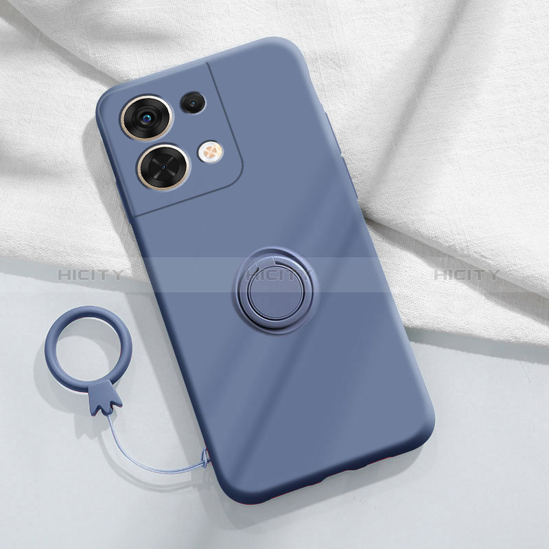 Silikon Hülle Handyhülle Ultra Dünn Schutzhülle Tasche Flexible mit Magnetisch Fingerring Ständer S04 für Xiaomi Redmi Note 13 5G