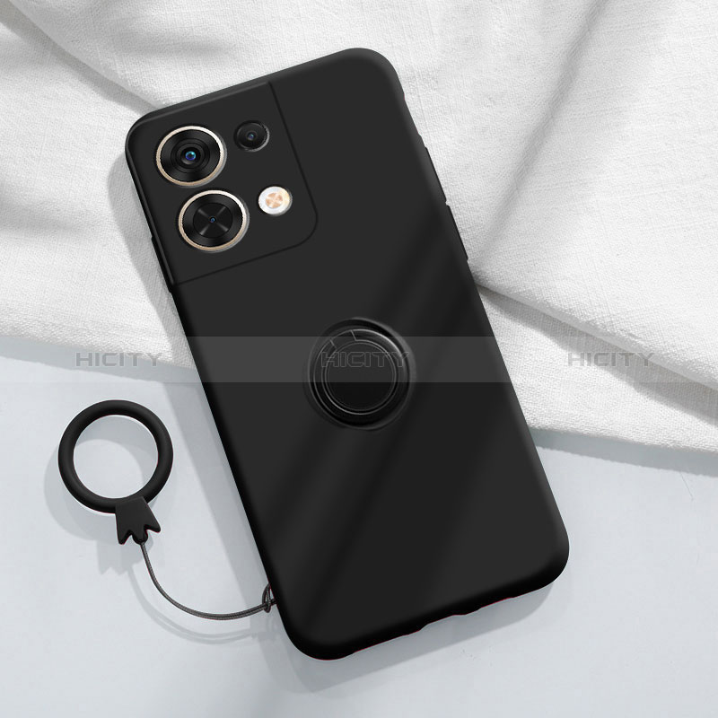 Silikon Hülle Handyhülle Ultra Dünn Schutzhülle Tasche Flexible mit Magnetisch Fingerring Ständer S04 für Xiaomi Redmi Note 13 Pro 5G groß