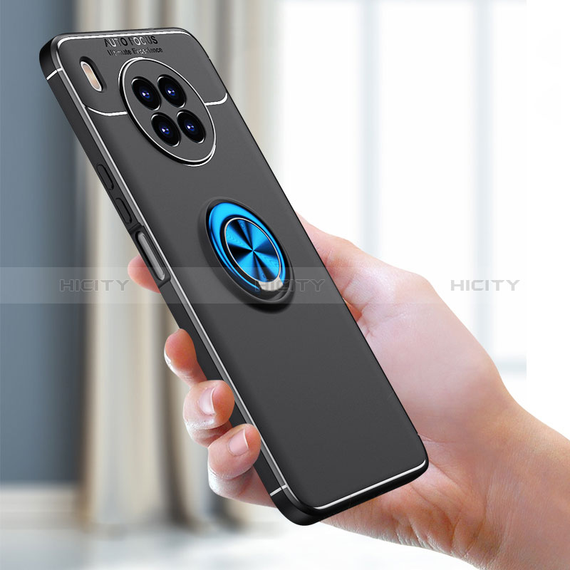 Silikon Hülle Handyhülle Ultra Dünn Schutzhülle Tasche Flexible mit Magnetisch Fingerring Ständer SD1 für Huawei Nova 8i